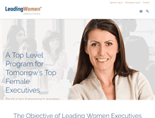 Tablet Screenshot of leadingwomenexecutives.net